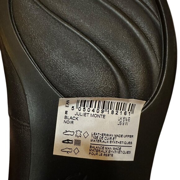 Clarks Juliet Monte Flat | Size 9W (Wide) | Color Black - Picture 9 of 9
